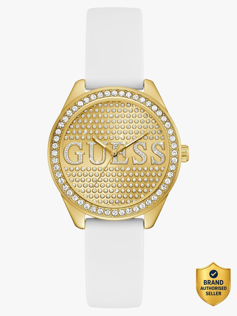 GUESS Champagne Glitz Logo Dial Analog Watch  - For Women