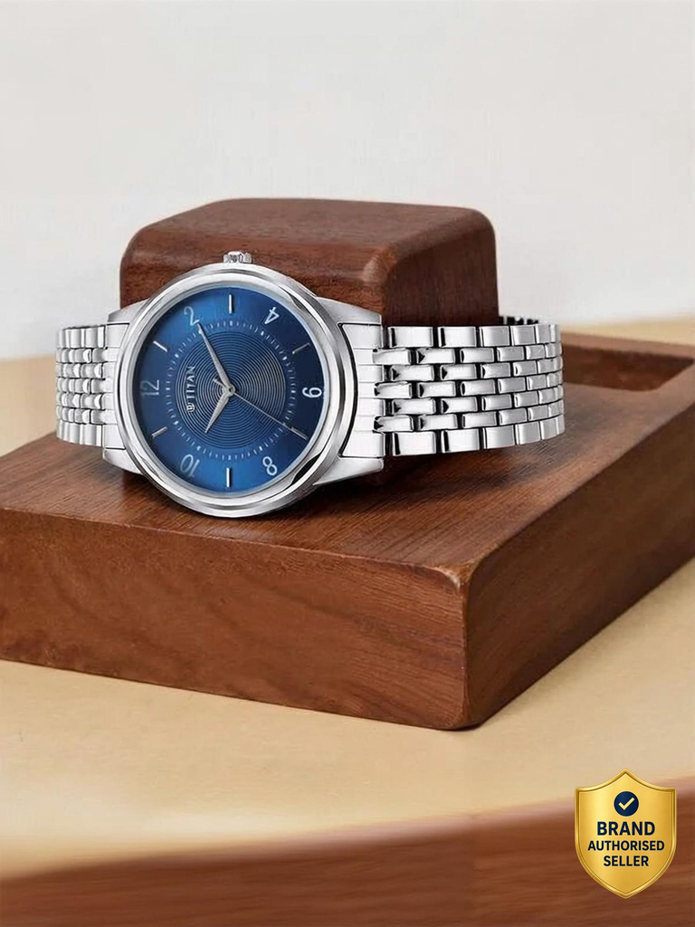 Titan Karishma Zing Titan Karishma Zing Analog Blue Dial Silver SS Strap Watch for Men Analog Watch  - For Men