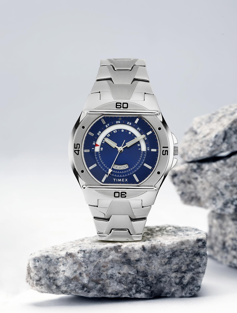 TIMEX Round 44mm Blue Dial Analog Watch  - For Men