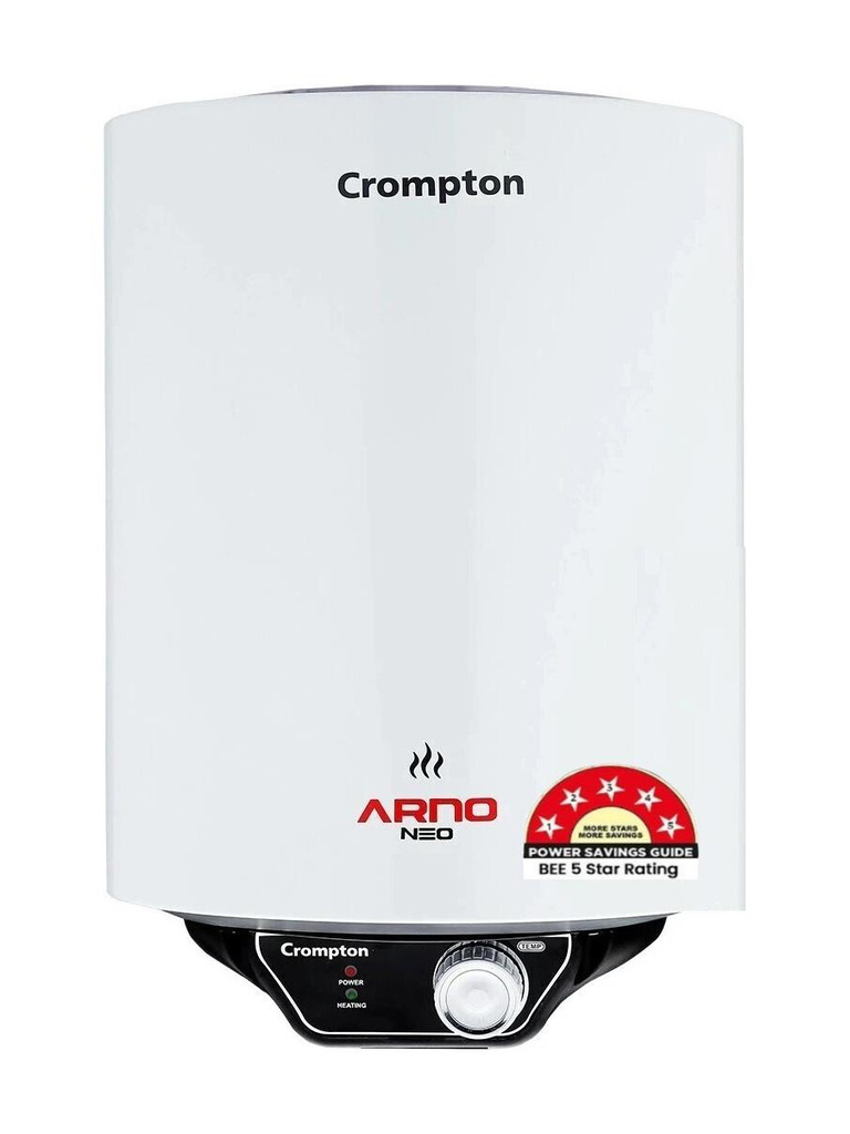 Crompton ASWH-3015 (ARNO NEO 5S) 15 L Storage Water Geyser | 5 Star BEE Energy Rating | National Energy Conservation Award Winner 2023
