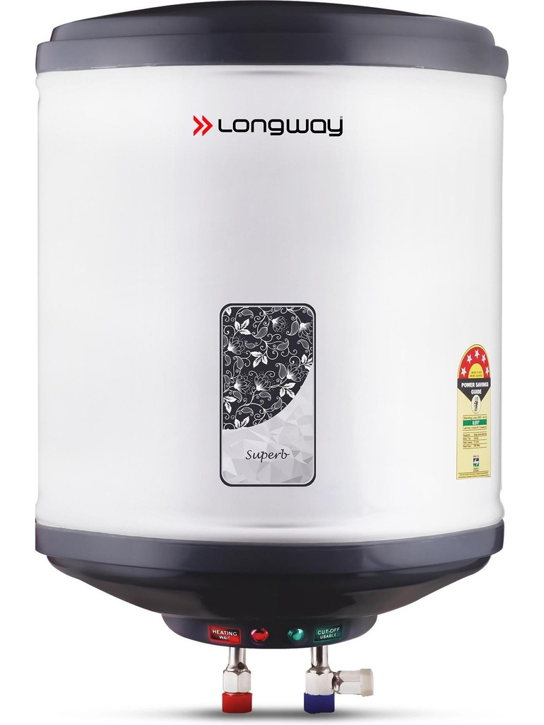 10 L Storage Water Geyser 5 Star BEE Energy Rating | SS Tank with Anti-Rust Coating | Multi Safety (Superb, Gray) (Gray)