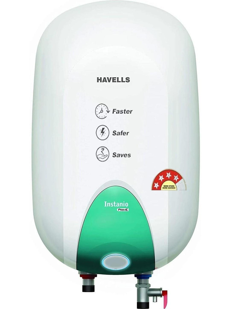 HAVELLS Instanio Prime 15 L Storage Water Geyser | 4 Star BEE Energy Rating | Glassline Tanked