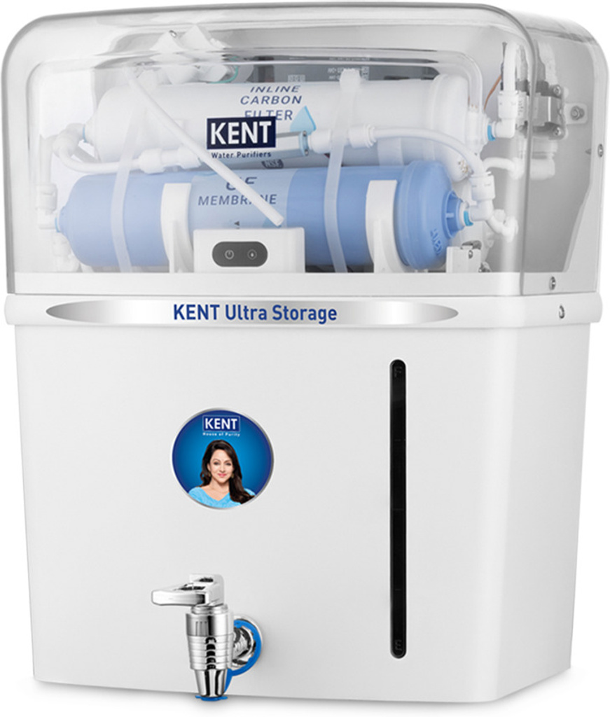 ULTRA STORAGE 8 L UV + UF Water Purifier Suitable for Tap | Municipal water (White)
