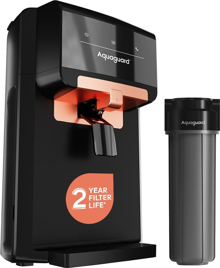 Enrich Nexen RO+UV 2X 6 L RO + UV + Copper Water Purifier | Active Copper Water Purifier | 2 Year Filter Life with Comprehensive Warranty | With Mega Sediment Filter | Save over 18,000 on Filters | With Removable Drip-Tray (Black)