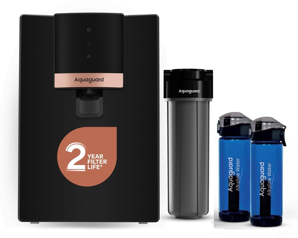 Aquaguard ENRICH NEO RO UV 2X +2ALK Botle +Mega Sediment Filter+3-in-1 Active Copper 6 L RO + UV + Copper Water Purifier