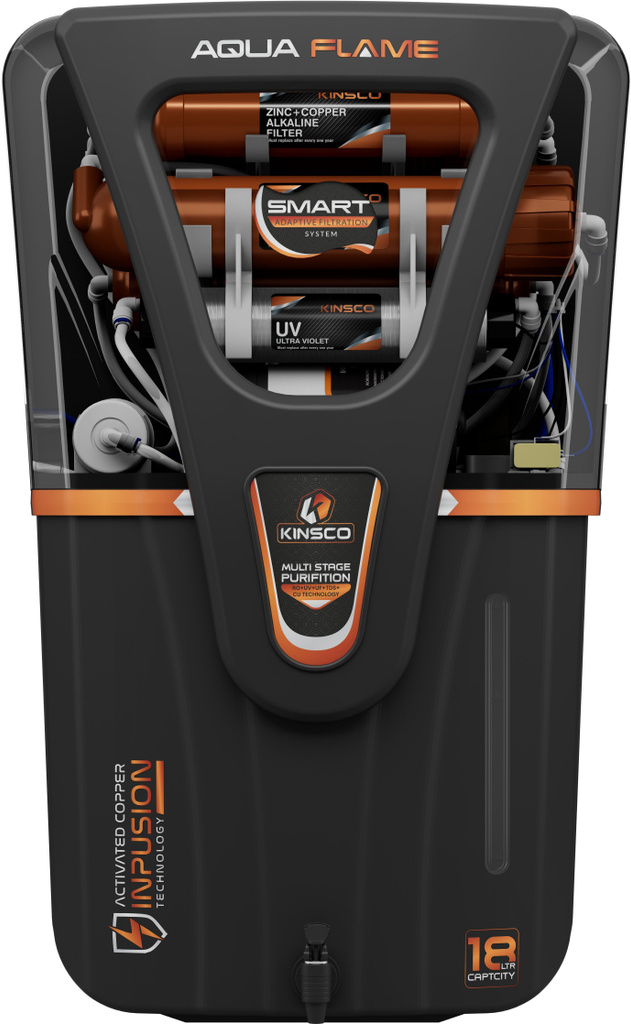 kinsco aqua flame 18 litre copper ro l uv uf tds water purifier