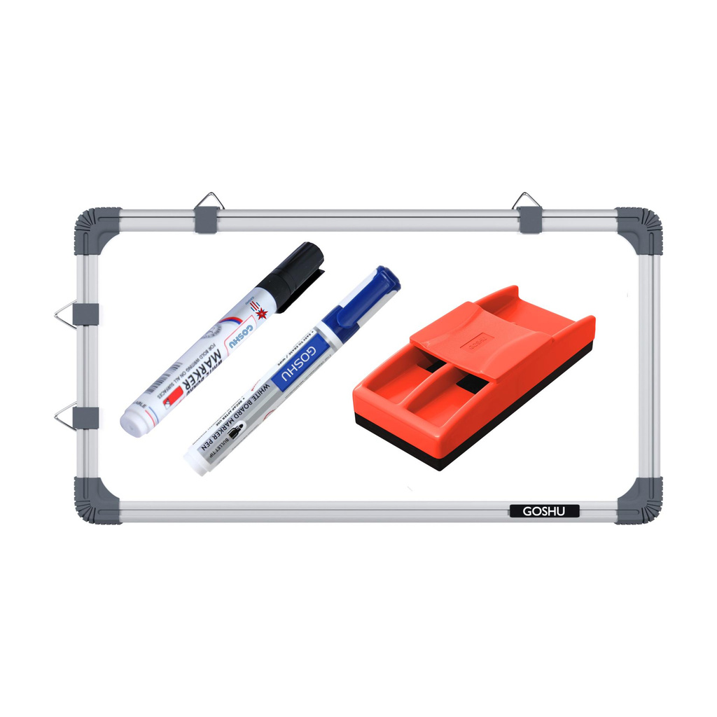 GOSHU Non Magnetic 2 feet x1 feet Double Sided White Board and Chalk Board White, Green board