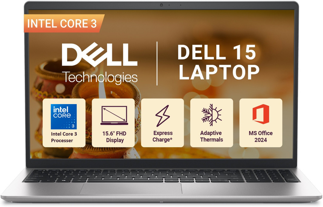 DELL 15 Inspiron Intel Core 3 100U - (8 GB/512 GB SSD/Windows 11 Home) 15 DC15250 Thin and Light Laptop 15.6 inch, Platinum Silver, 1.63 Kg, With MS O
