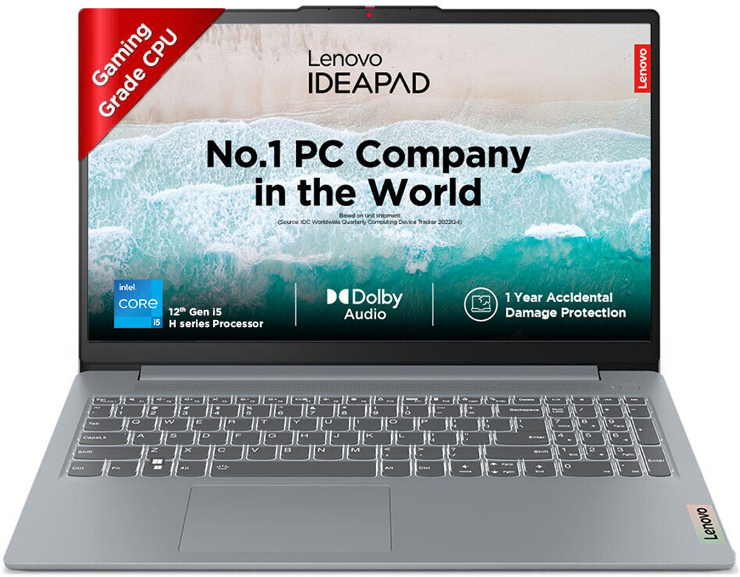 Lenovo MSO'2024 Intel Core i5 12th Gen 12450H - (16 GB/512 GB SSD/Windows 11 Home) 15IAH8 Thin and Light Laptop 15.6 Inch, Arctic Grey, 1.62 Kg, With 