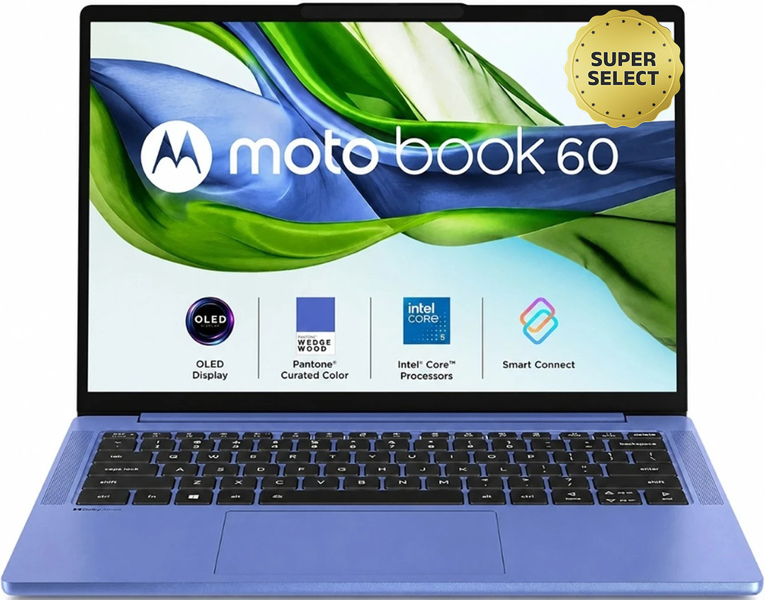 MOTOROLA Motobook 60 Full Metal WUXGA OLED (i5 14th Gen) Intel Core 5 210H - (16 GB/512 GB SSD/Windows 11 Home) 14IRH10R Thin and Light Laptop 14 inch