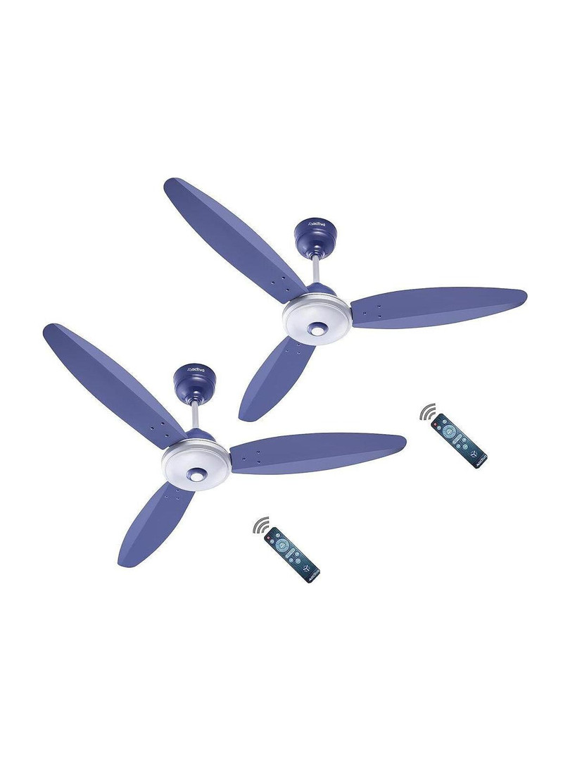 ACTIVA Gracia BLDC Fan | LED Light | Anti Dust with 5 Year Warranty BLDC Motor with Remote 1200 mm Ceiling Fan 5 Star | Sky Blue | Pack of 2