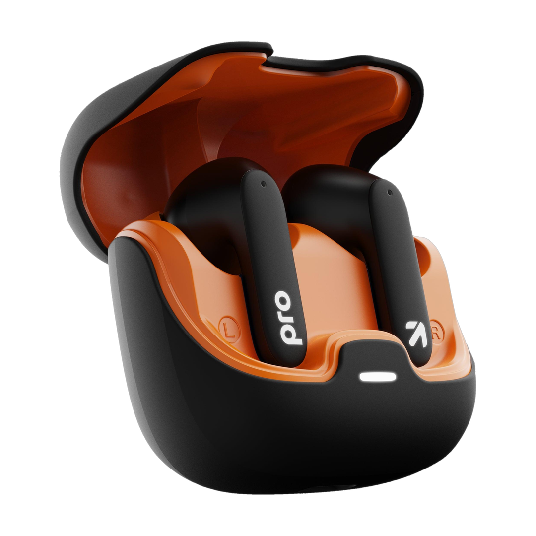 GOBOULT Z40 Pro with 100Hr, 4 Mic ENC, Scratch Proof, Rubber Grip, 5.3v Bluetooth Headset Midnight, True Wireless