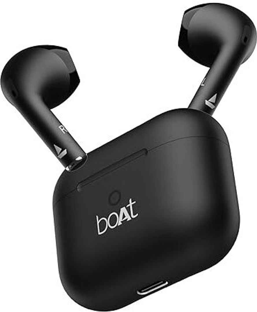 boAt Airdopes Alpha,35H Battery, 13mm Drivers,ENx, App Support Bluetooth Headset Jet Black, In the Ear
