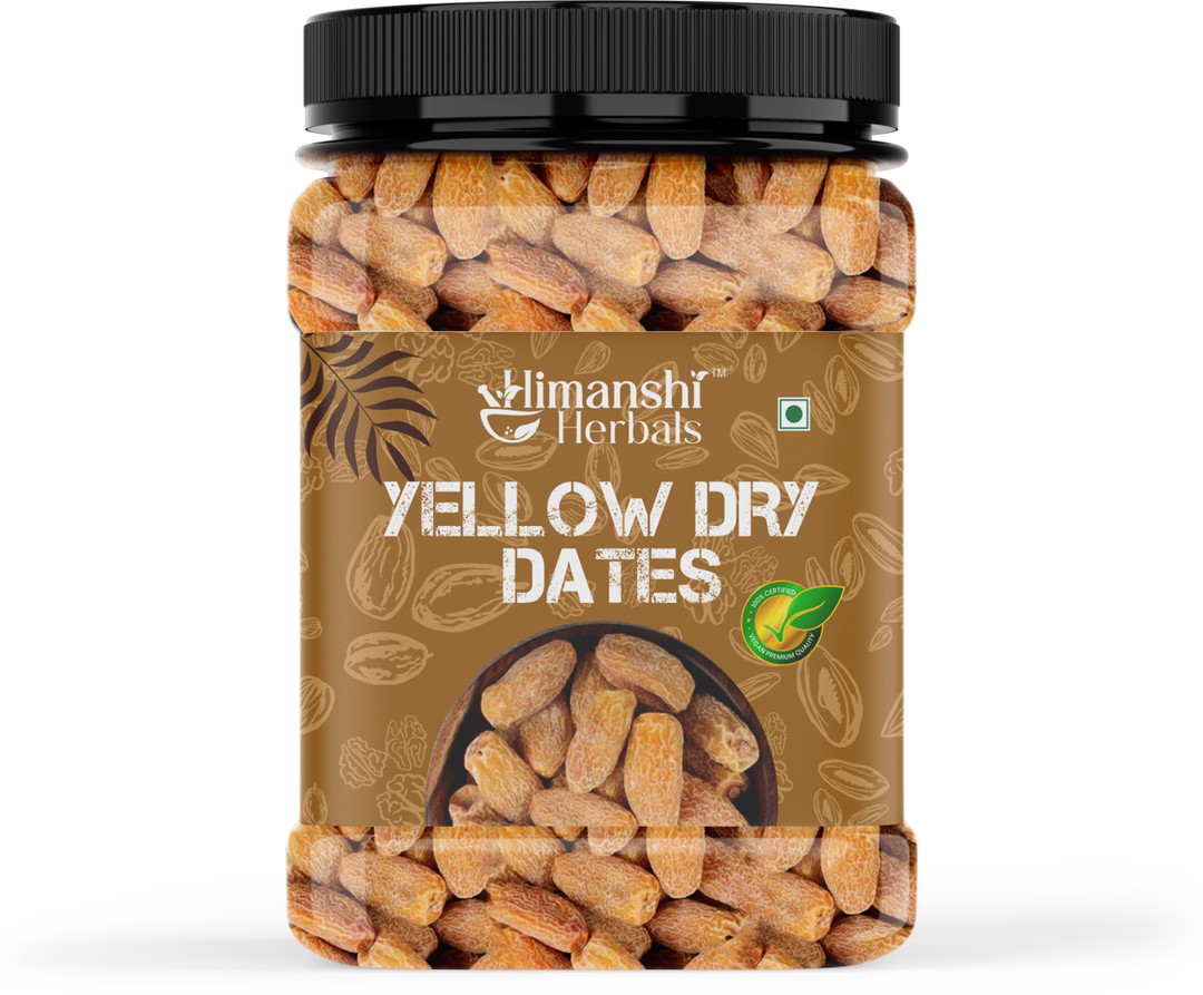 HIMANSHI HERBALS Yellow Dry Dates | Sweet & Chewy | Ideal for Healthy Diet | Natural Sweetness Dates 1 x 1000 g