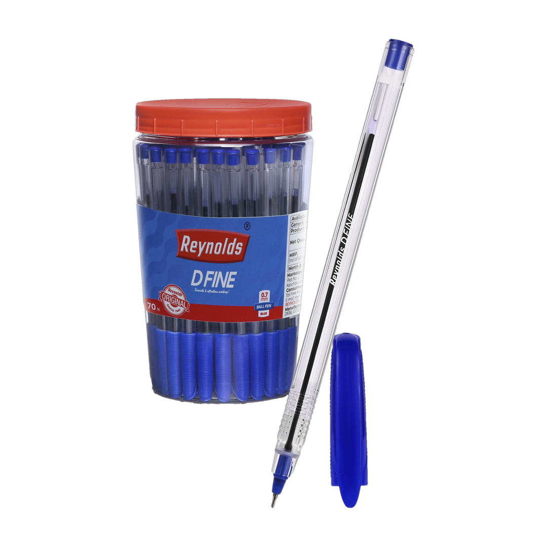 Reynolds DFine Ball Pen Pack of 70, Ink Color - Blue