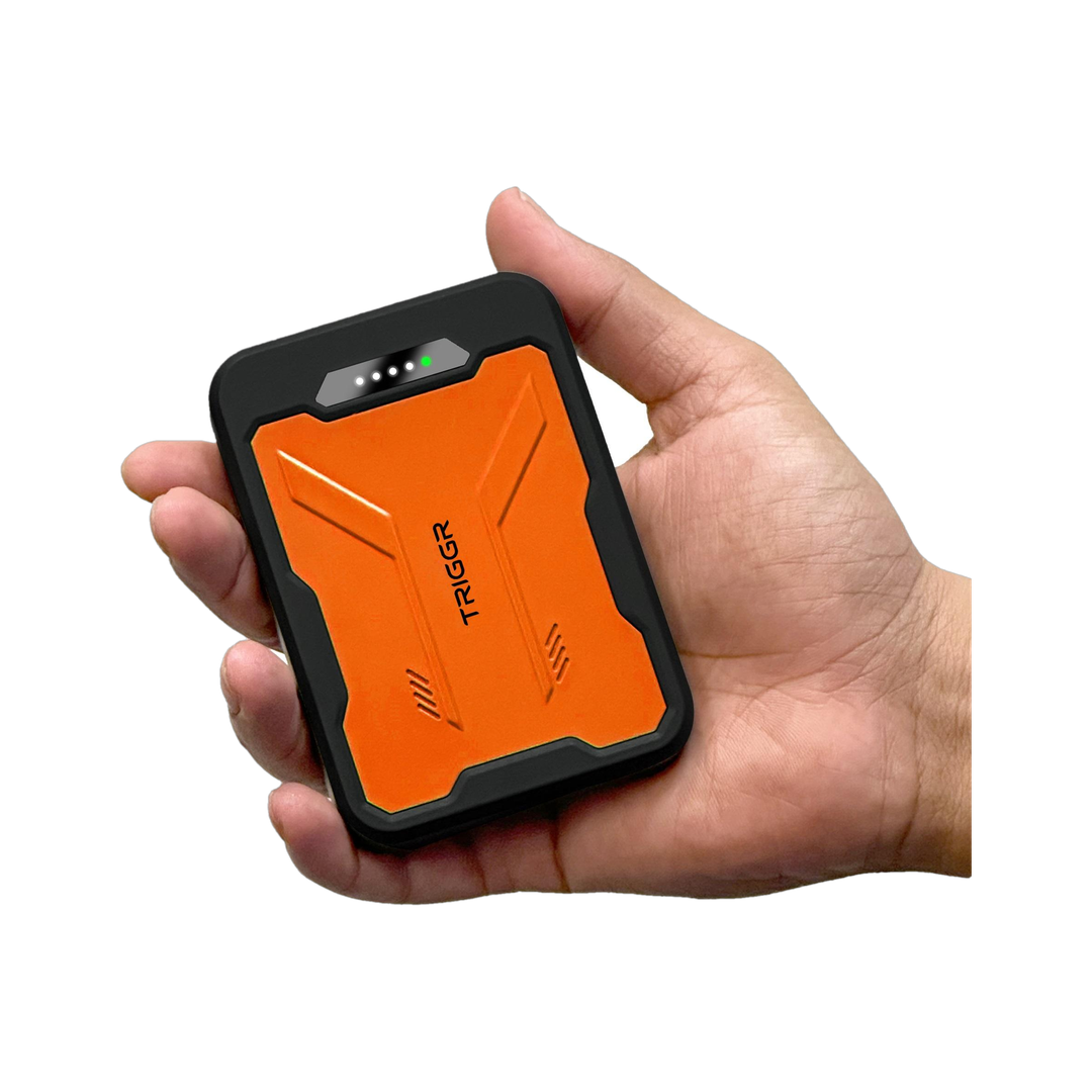 TRIGGR 10000 mAh 22.5 W Mini Pocket Size Power Bank Black Inferno, Lithium Polymer, Fast Charging, Power Delivery 3.0, Quick Charge 3.0 for Mobile, Ta
