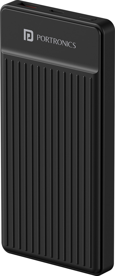 Portronics 10000 mAh 22.5 W Ultra Slim Pocket Size Power Bank Black, Lithium Polymer, Fast Charging for Mobile, Tablet, Earbuds, Smartwatch