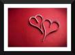 Tallenge - Valentine's Day Gift - Red Love Hearts - Premium Quality A3 Size Framed Poster Paper Print