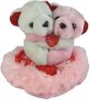 Tickles Hugging Pair Teddy with heart - 15 cm