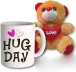 Photogiftsindia Hug Day Coffee Mug And Teddy Chocolate Combo Valentine Gift Set