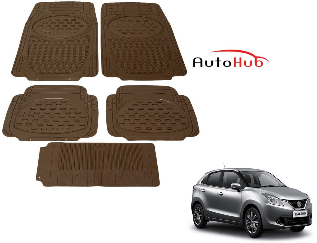 Kingsway High Quality Premium 5d Car Floor Mats For Maruti Suzuki Baleno Model Year 2015 2018 Black Color Pvc Kkm5dmbk00013