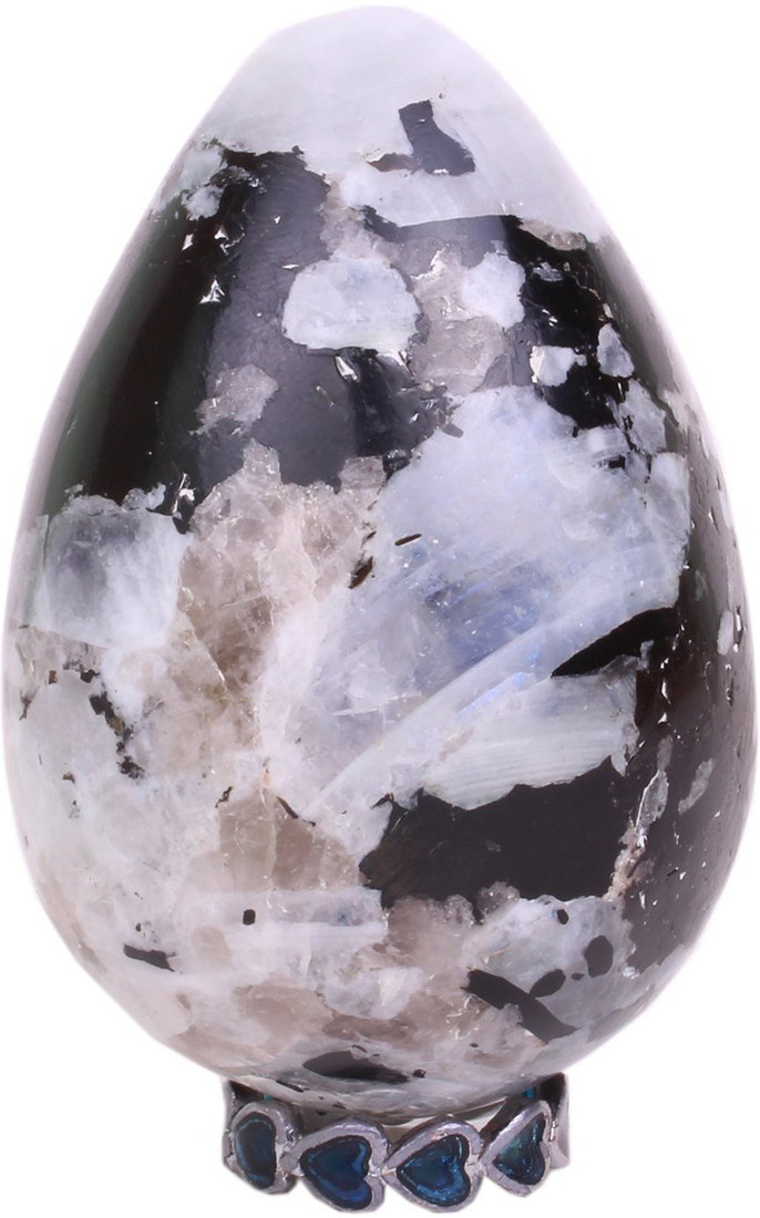 Excel Rainbow Moonstone Egg Crystal Stone Healing Reiki Aura Yoni