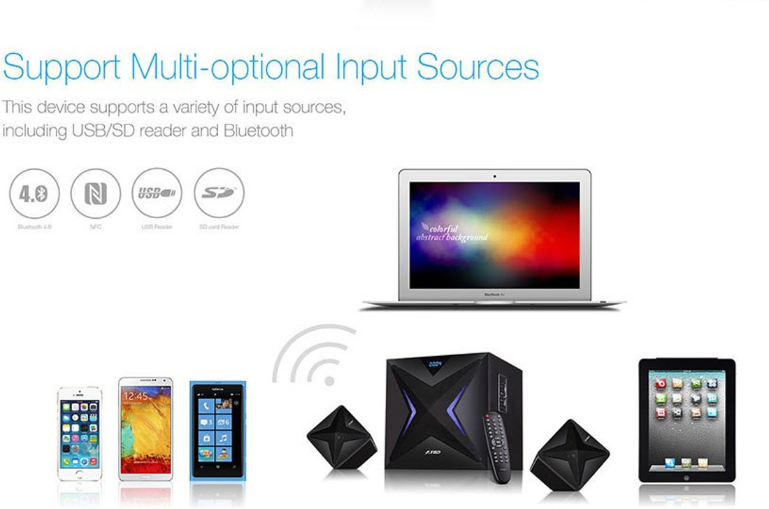 f&d f550x 56 w bluetooth home audio speaker
