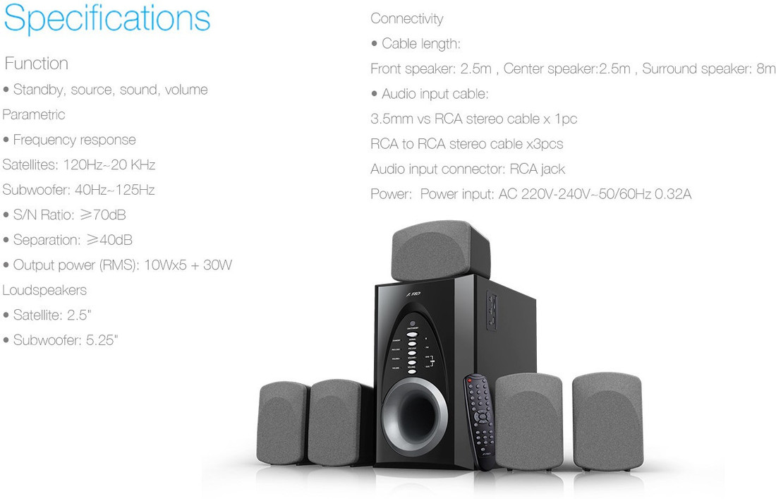 f&d f700x 80 w bluetooth home audio speaker