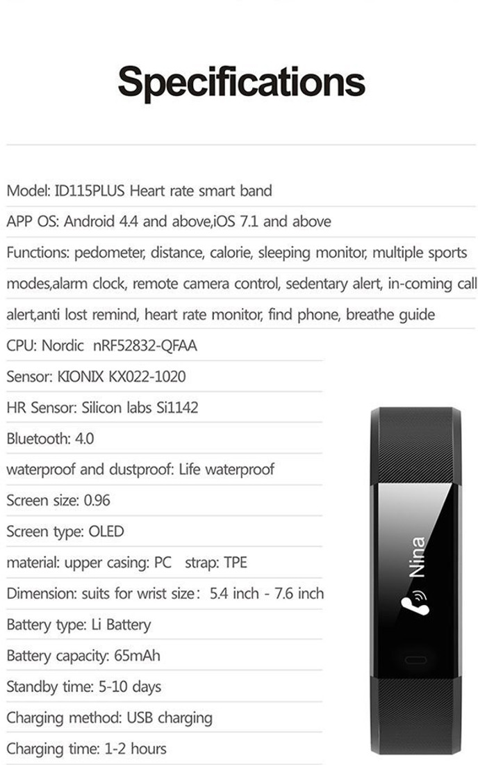 smartband id115 hr