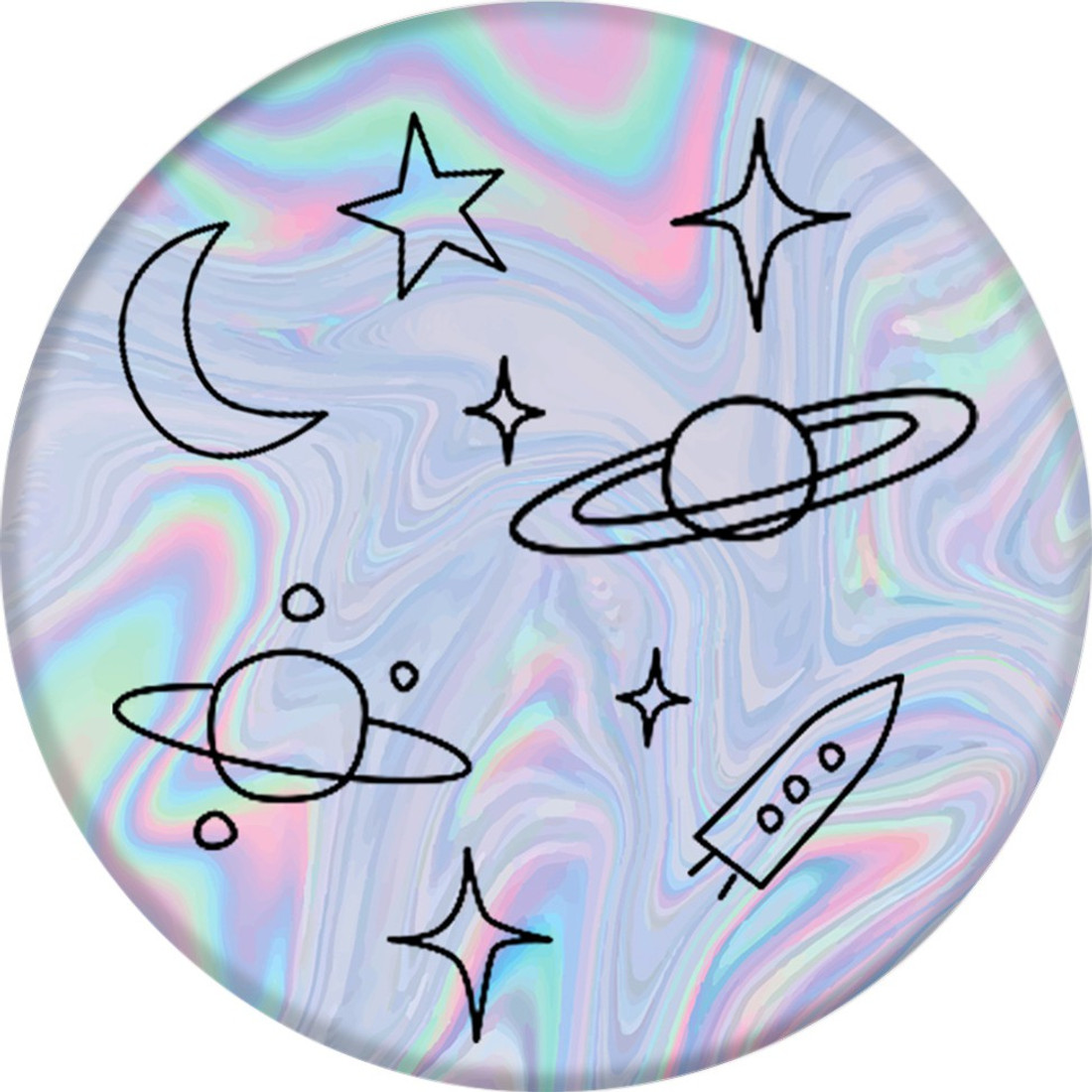 Popsockets Original Reusable Grip Space Doodle Mobile Holder