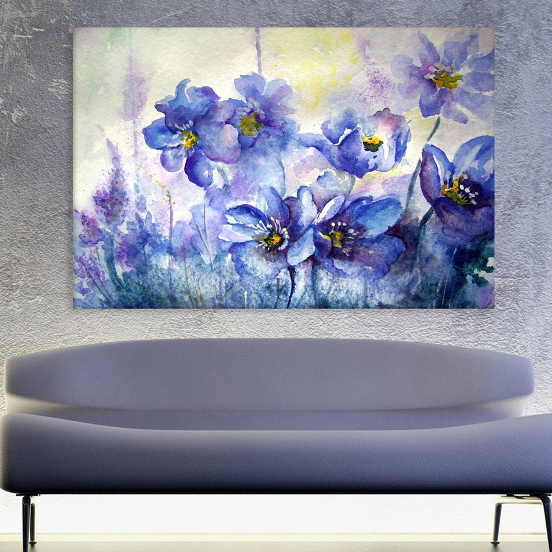 Inephos Unframed Canvas Painting Beautiful Flowers Floral Art