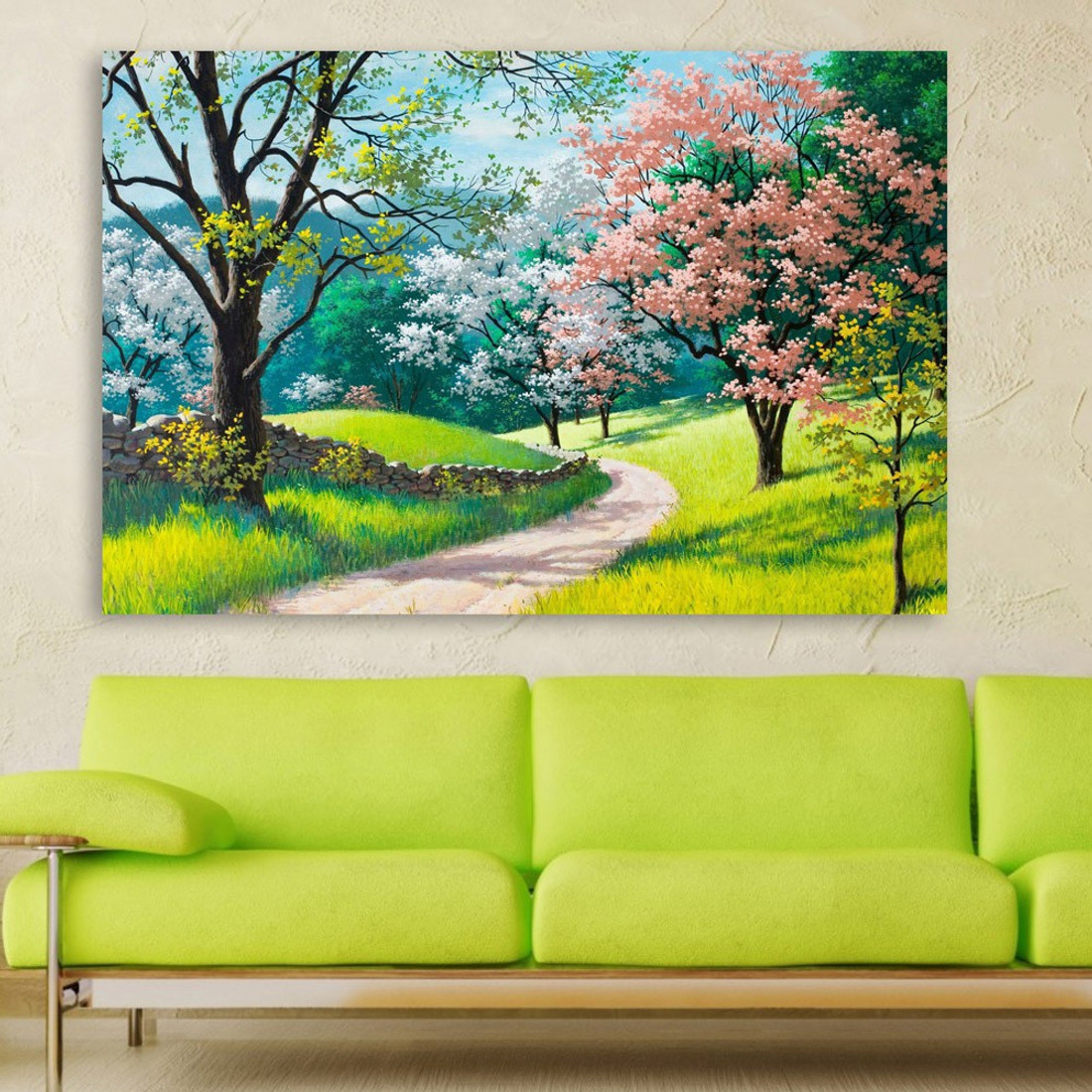 Inephos Unframed Canvas Painting Beautiful Nature Modern Art