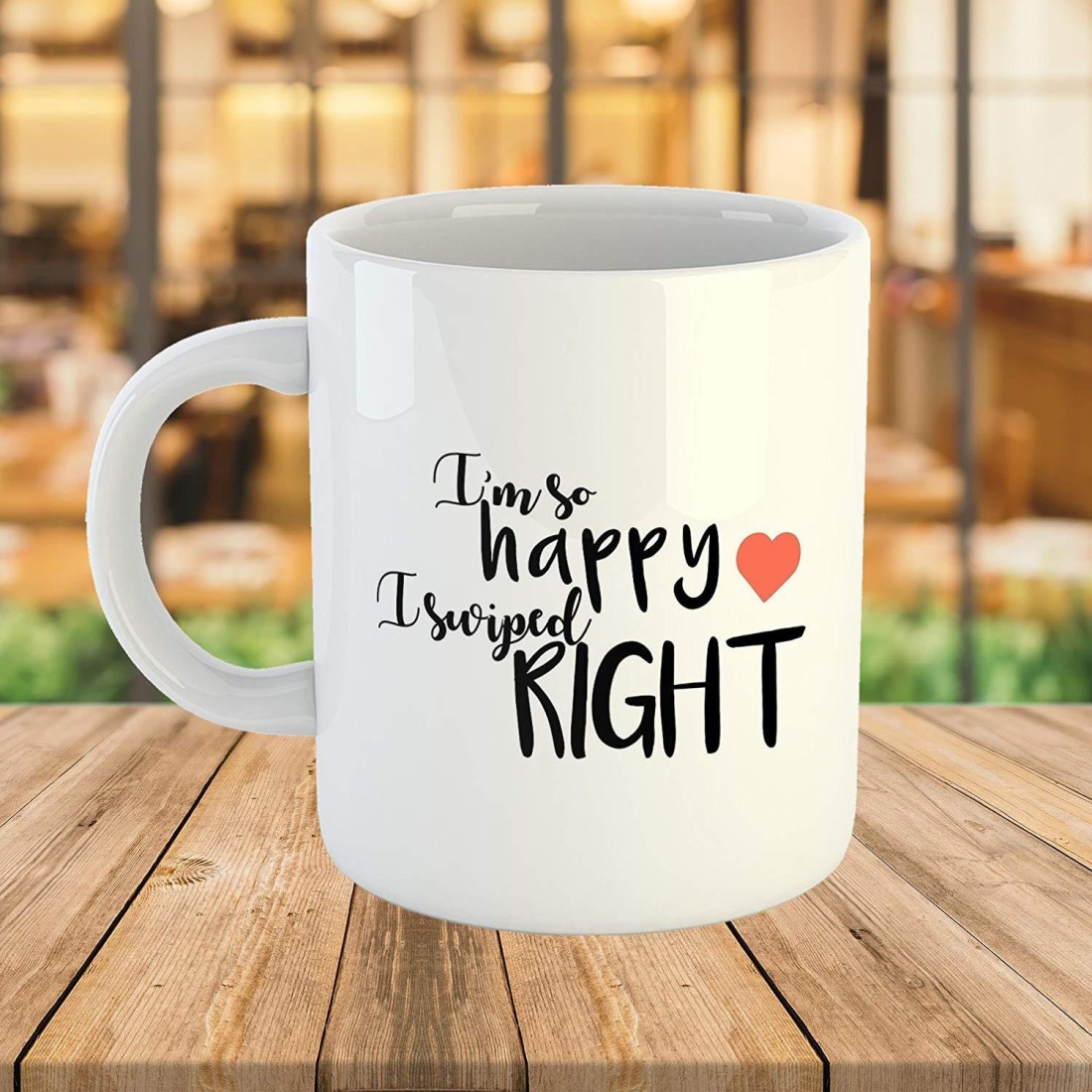 Ikraft I Am So Happy I Swiped Right Cute Love Gift Anniversary Gift Husband Wife Gift Coffeemug Ceramic Mug Price In India Buy Ikraft I Am So Happy I