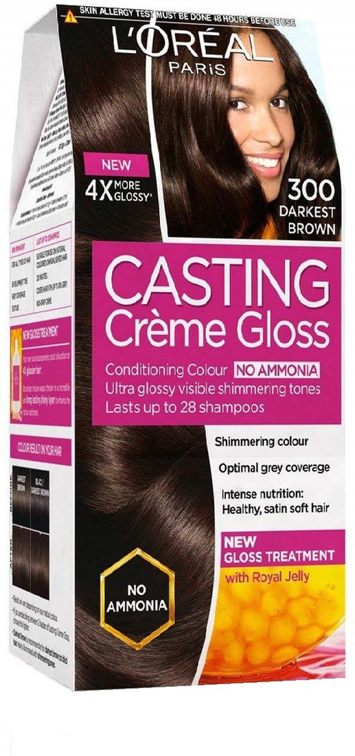L Oreal Casting Creme Gloss Hair Color 300 Darkest Brown Price In India Buy L Oreal Casting Creme Gloss Hair Color 300 Darkest Brown Online In India Reviews Ratings Features Flipkart Com