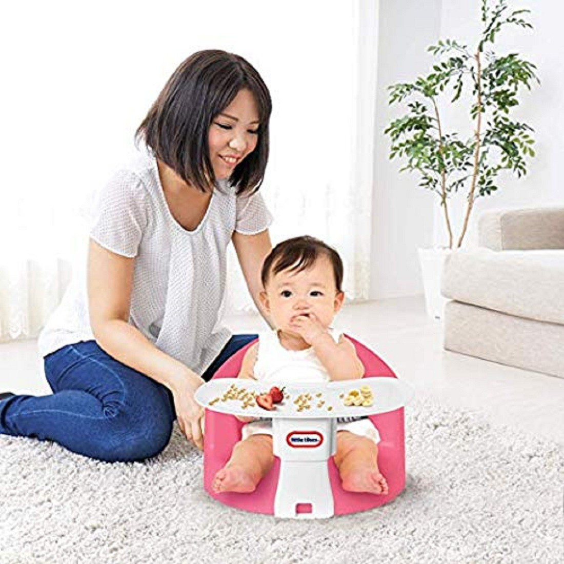 little tikes my first seat baby infant foam floor seat with play & feeding tray