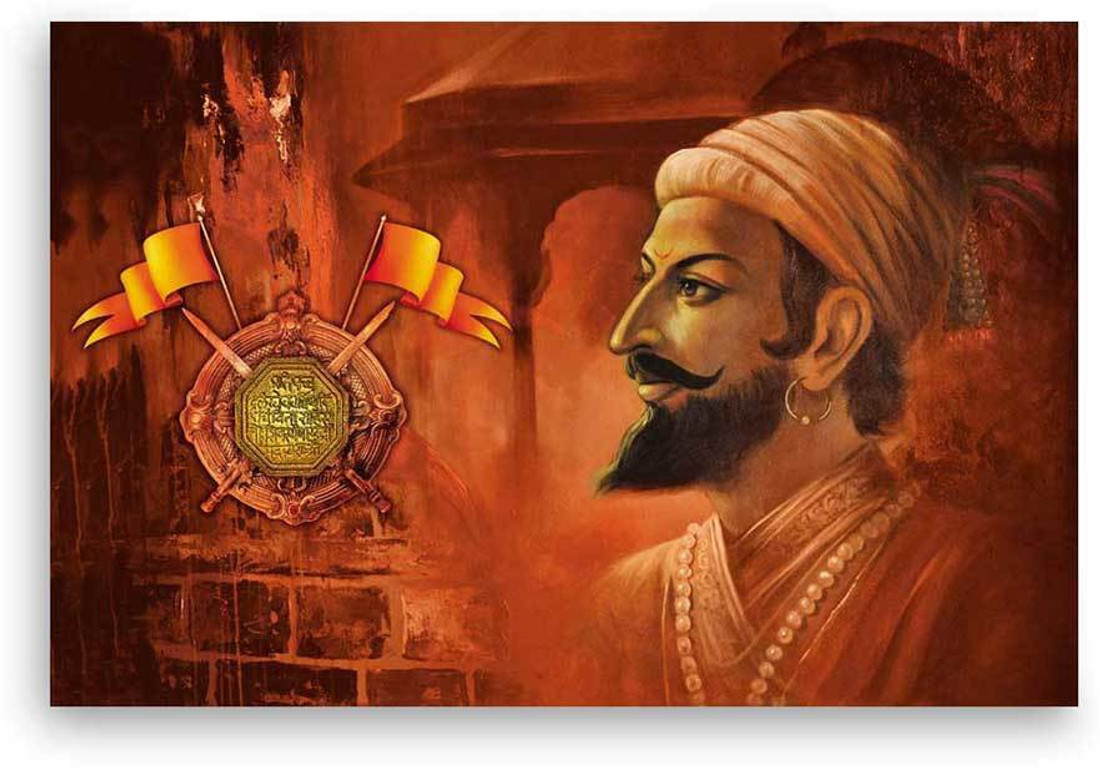 Art Amori The Shivaji Maharaj Canvas Painting Digital Reprint 20