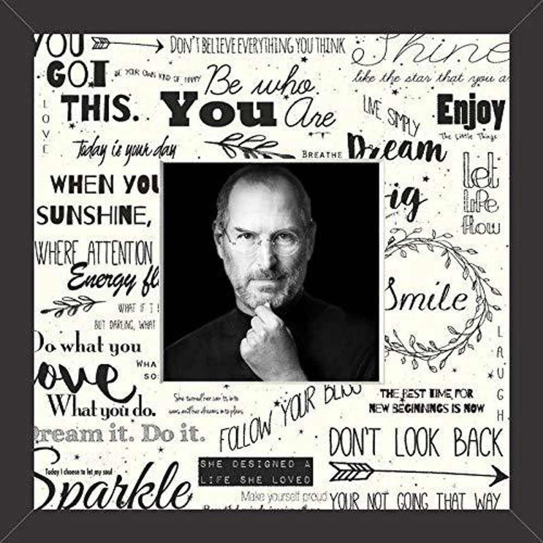Paper Plane Design Framed Steve Jobs Inspiration Wall Painting