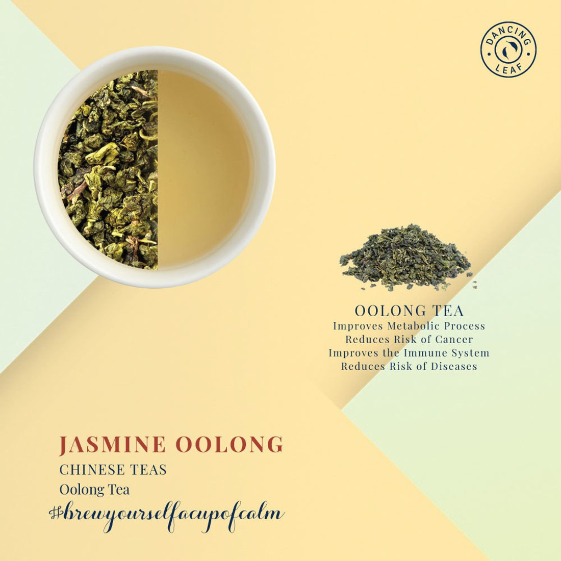 Dancing Leaf Jasmine Oolong Oolong Tea Blend Loose Leaf Tin 50 Gms Unflavoured Oolong Tea Tin Price In India Buy Dancing Leaf Jasmine Oolong Oolong Tea Blend