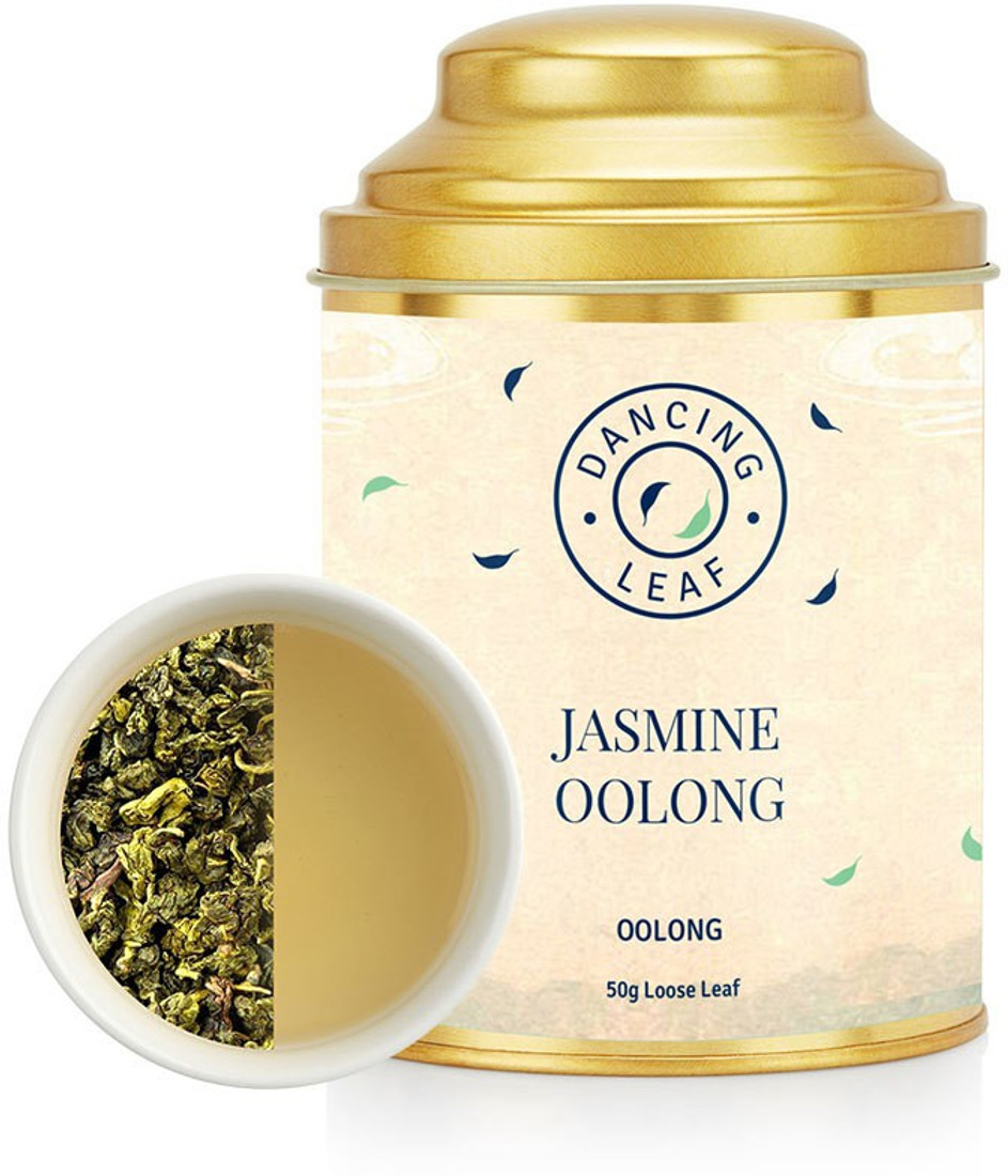 Dancing Leaf Jasmine Oolong Oolong Tea Blend Loose Leaf Tin 50 Gms Unflavoured Oolong Tea Tin Price In India Buy Dancing Leaf Jasmine Oolong Oolong Tea Blend