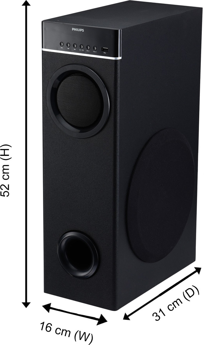 philips tower speaker with mic