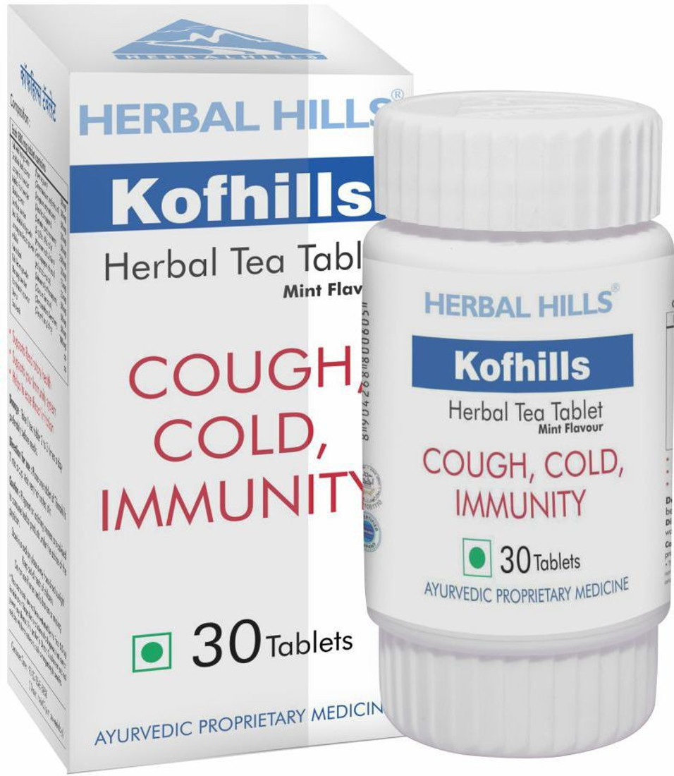 Herbal Hills Kofhills Herbal Tea Tablet For Cough Cold Immunity