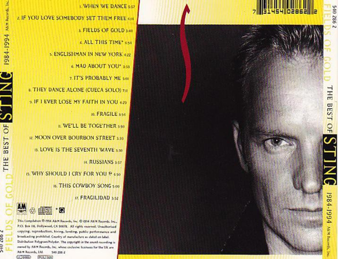 The Best Of Sting Fields Of Gold Audio Cd Standard Edition Price