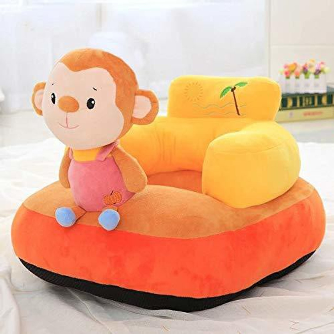 avs monkey shape soft plush cushion baby sofa seat or