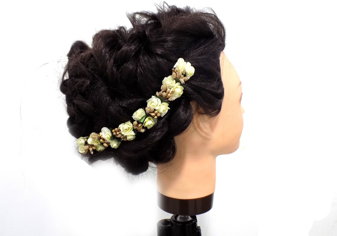 Wizme Hair Accessories Gajra For Hair Bun Decoration For Girls And