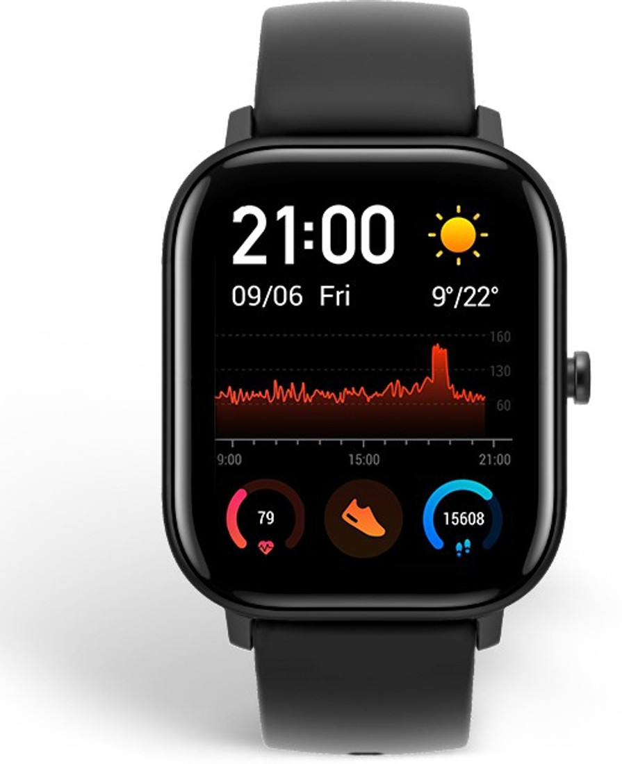 amazfit smartwatch for android and ios devices black