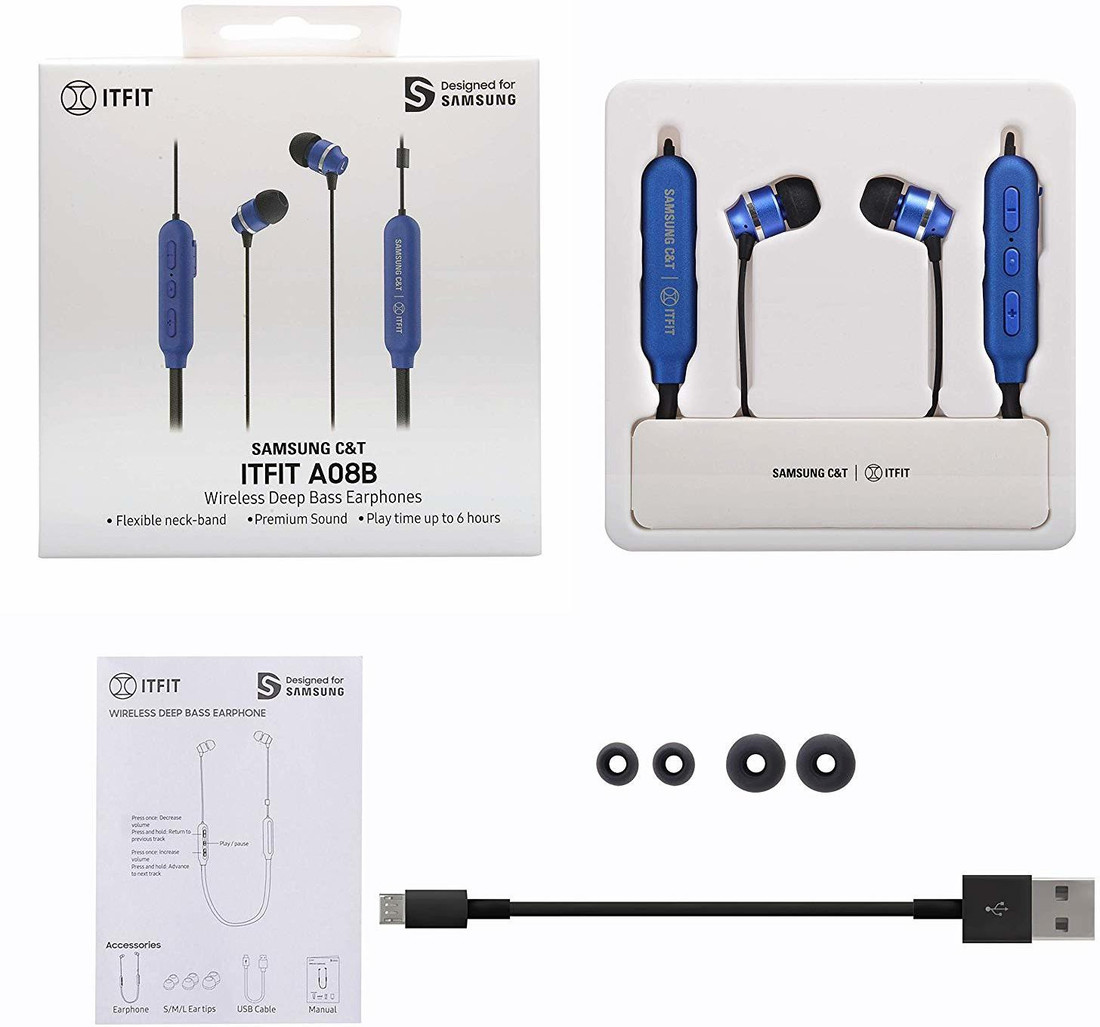 Samsung C T Itfit A08b Gp Oau019sabbi Flexible Neck Band And Handsfree Bluetooth Headset Price In India Buy Samsung C T Itfit A08b Gp Oau019sabbi Flexible Neck Band And Handsfree Bluetooth Headset Online Samsung