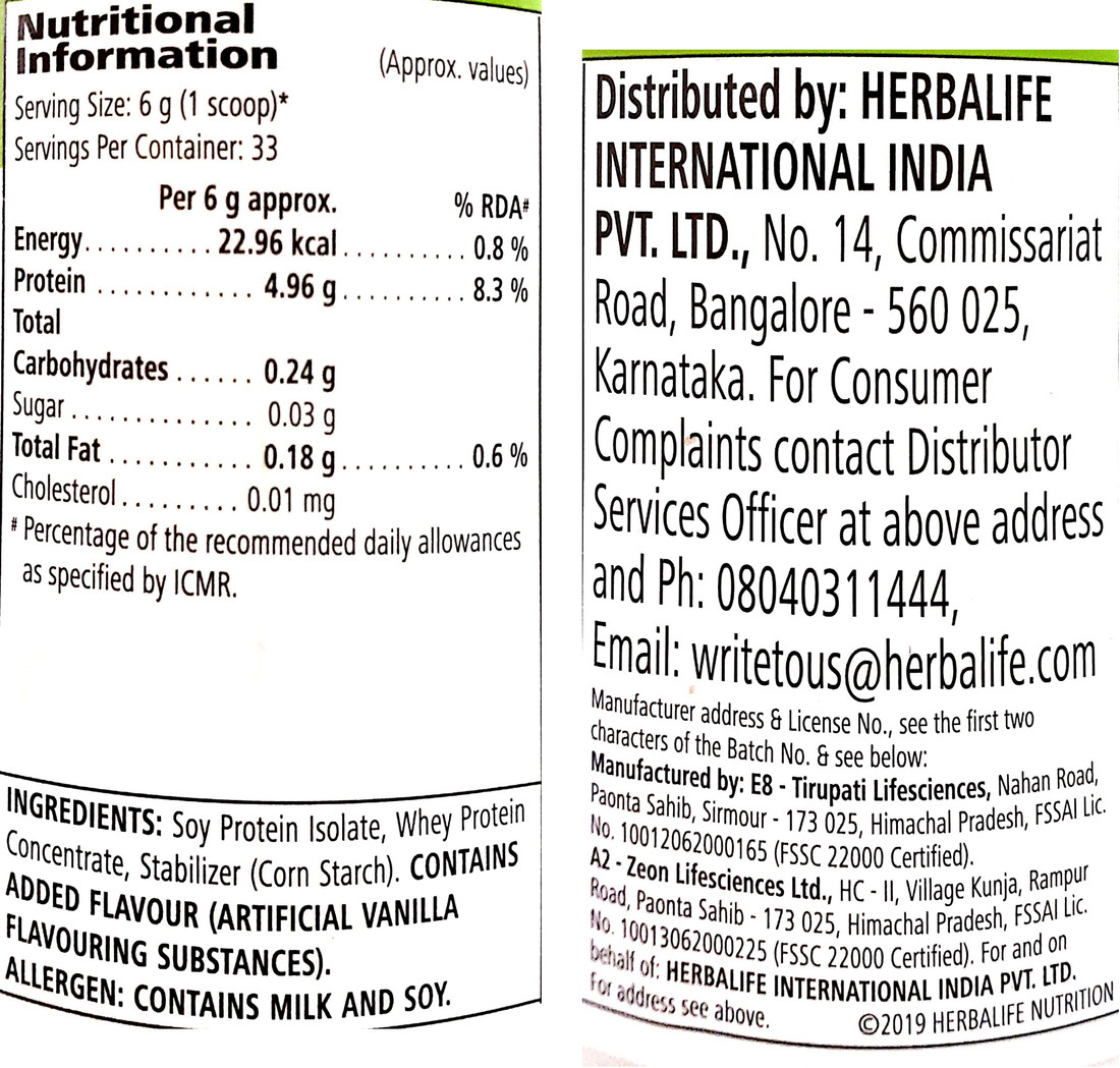 Herbalife Nutrition Formula 1 Shake 500 G Orange With Personalized Protein Powder 200 G Combo Price In India Buy Herbalife Nutrition Formula 1 Shake 500 G Orange With