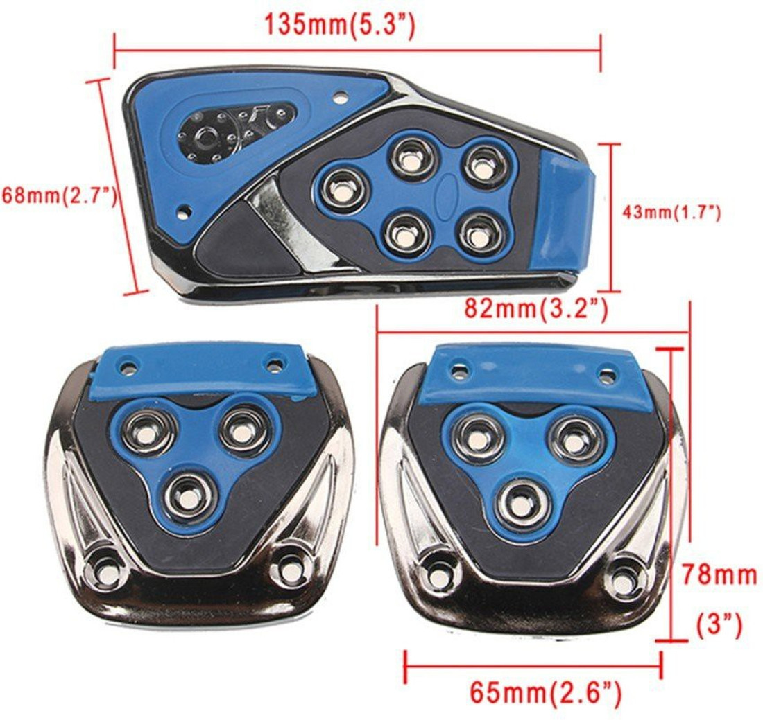 Jbriderz Non Slip Manual Car Pedals Kit Pad Covers Set Universal