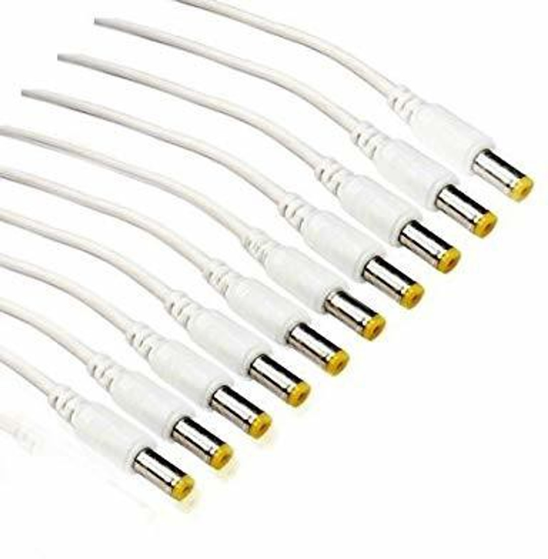 Atekt Dc Power Pigtail Male Cables With 2 1mm Connectors Barrel Jack For Home Surveillance Cctv Camera And Strip Lighting White Pack Of 10 Dc Power Connector Wire Connector Price In India Buy Atekt