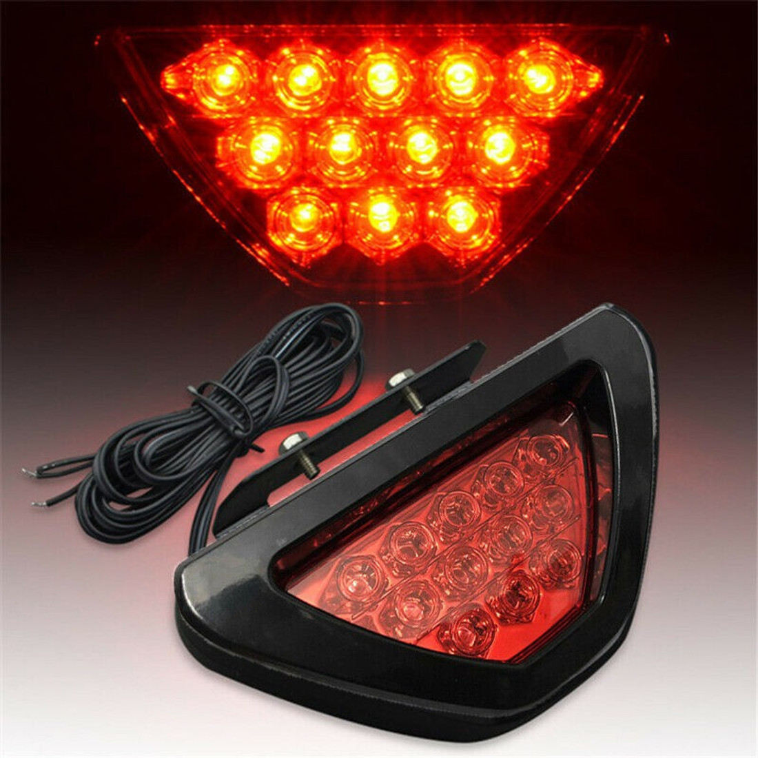 Pecunia Led Car Blinking Brake Light Triangle F1 Style Rear Tail Brake Lamp 12v Universal Fit For All Cars Red Xi141 Car Fancy Lights Price In India Buy Pecunia Led Car